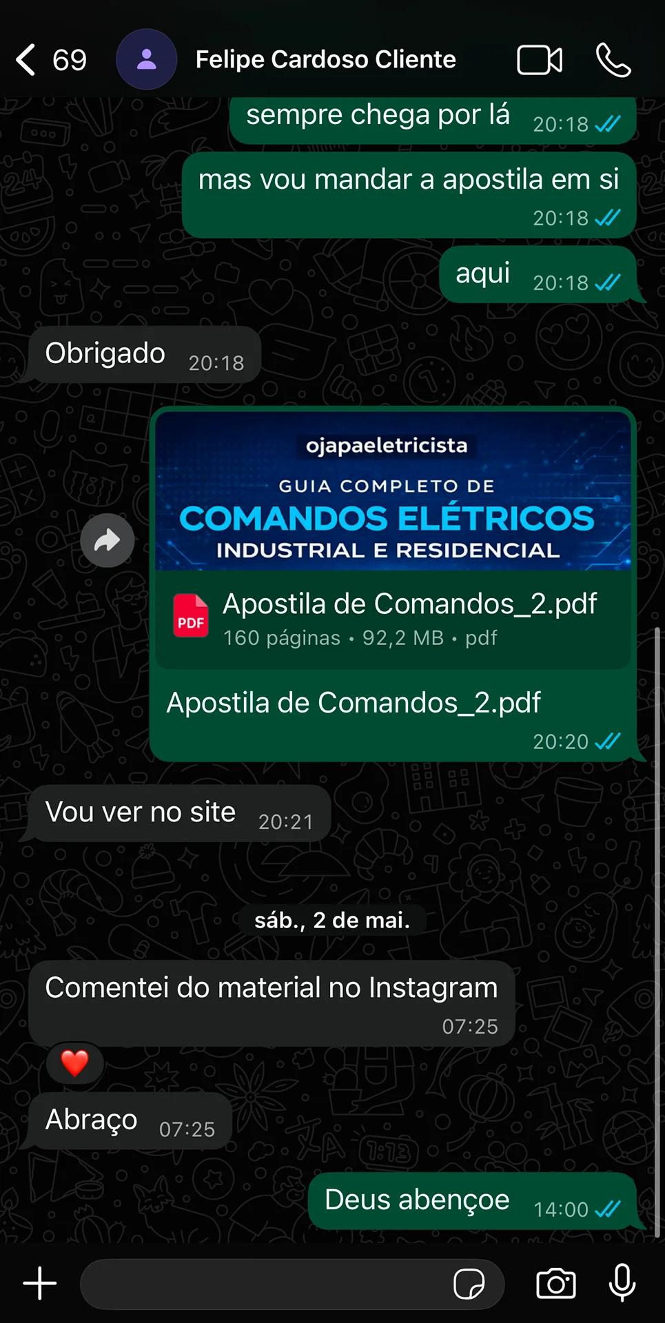 Depoimento de cliente